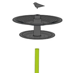 Vogelbad Finch Olijfgoen -Tuinbenodigdheden image 1379