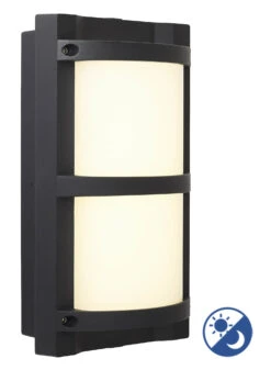 Franssen Gevellamp Schemersensor Zwart