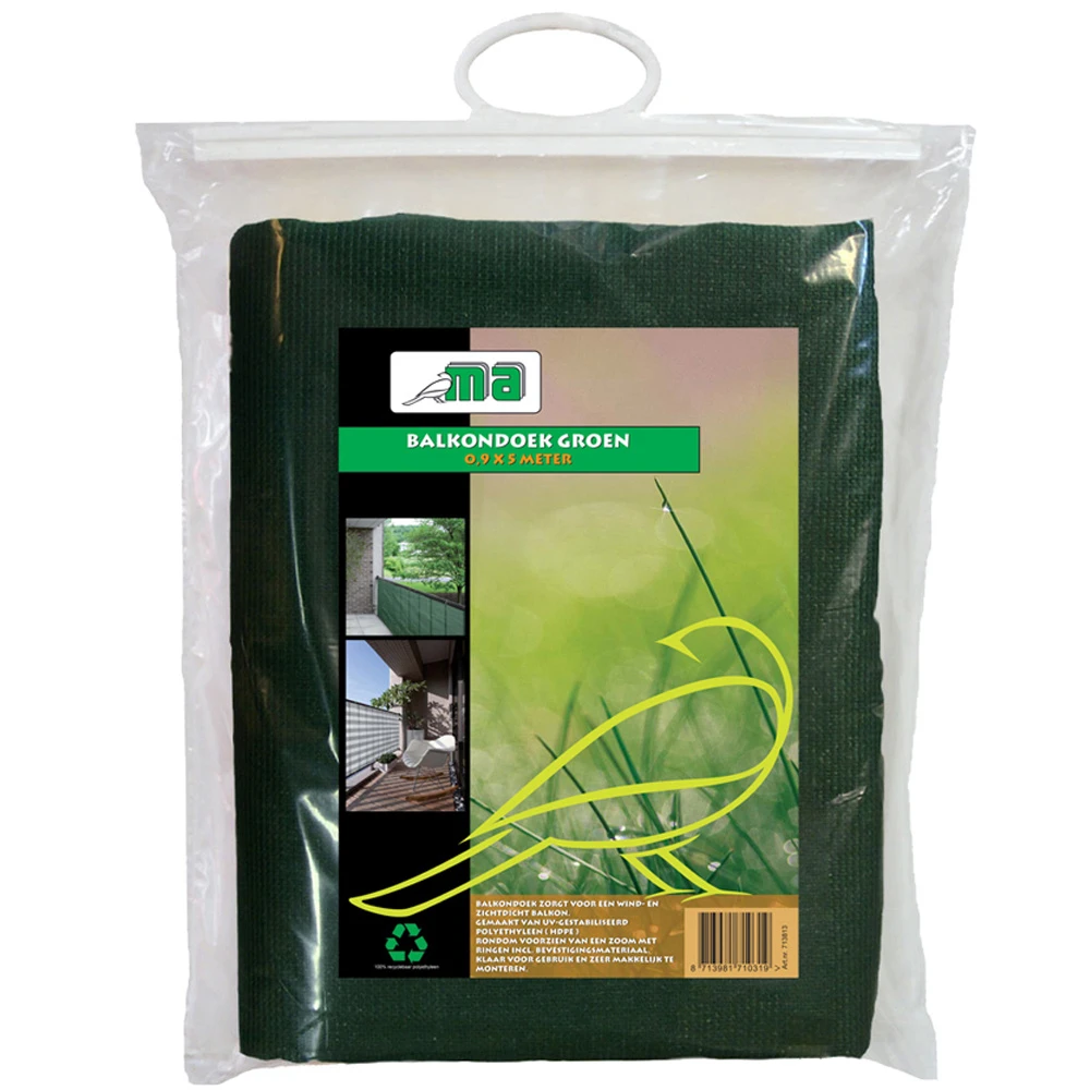 Balkondoek 0,9 X 5 Mtr Groen 1 Balkondoek 0,9 X 5 Mtr Groen