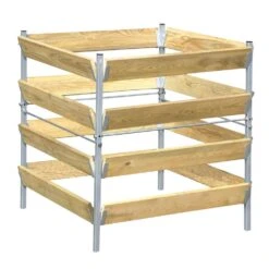 Compostbak Hout/metaal 90 Cm