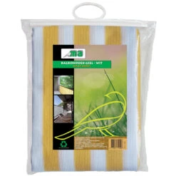 Balkondoek 0,9 X 5 Mtr Geel/wit