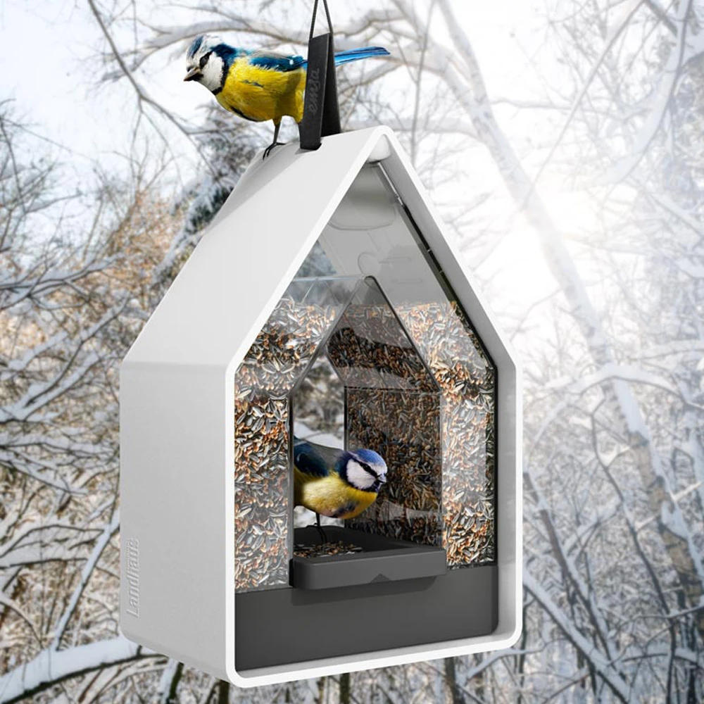 Emsa Landhaus Vogelvoeder Dispenser Wit 2 Emsa Landhaus Vogelvoeder Dispenser Wit - Afbeelding 2